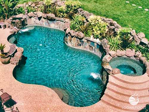 Pebble Deck Jacuzzi